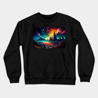 Day breaks on an alien world Crewneck Sweatshirt